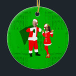 joe biden Santa kamala harris christmas Julgransprydnad Keramik<br><div class="desc">"joe biden kamala harris", "joe biden jultomten", " joe biden", "joe biden vid "vita huset", "president joe biden", "kamala harris", "ful christmas", "kamalla harris", "lustigt christmas"</div>