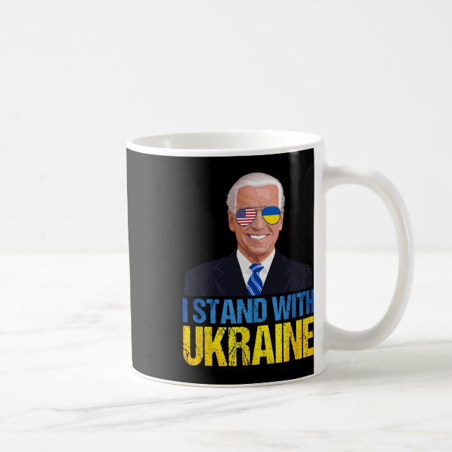 Joe Biden Stand With Ukraine - American Support Uk Kaffemugg (Höger)