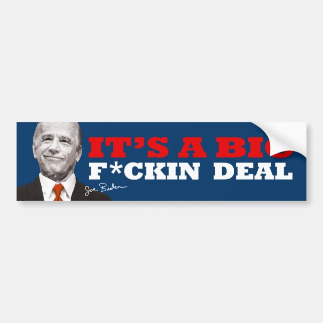 Joe Biden STOR AFFÄR Bildekal (Framsidan)