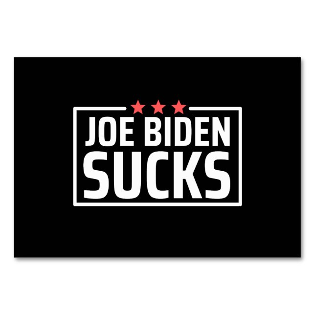joe Biden Sucks Bordsnummer (Framsidan)