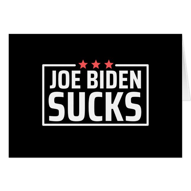 joe Biden Sucks Hälsningskort (Framsidan Horizontal)