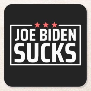 joe Biden Sucks Underlägg Papper Kvadrat
