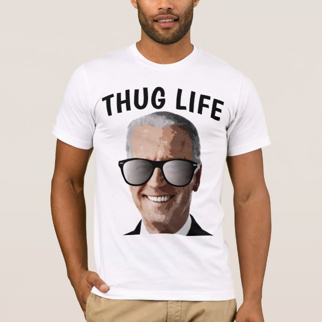 JOE BIDEN THUG LIFE T-SHIRIRE T SHIRT (Framsida)