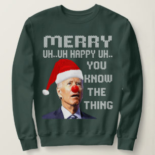 Joe Biden Ugly jul Sweater För manar _ Kvinnor F T Shirt