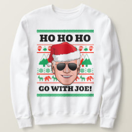 Joe Biden Ugly jul Sweater Go with Joe Lång Ärmad Tröja