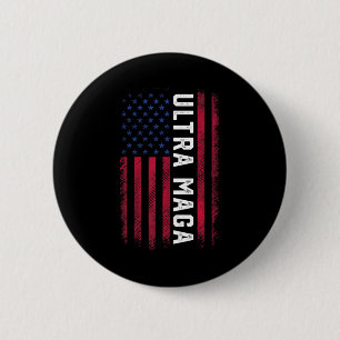 Joe Biden Ultra Maga Ultra Maga America Flagga Knapp