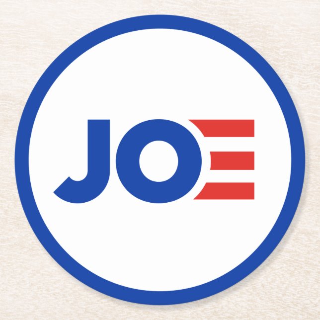 Joe Biden Underlägg Papper Rund (Framsidan)