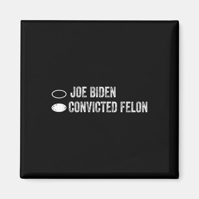 Joe Biden Vs Convicted Felon - Ballot Papper Magnet (Framsidan)