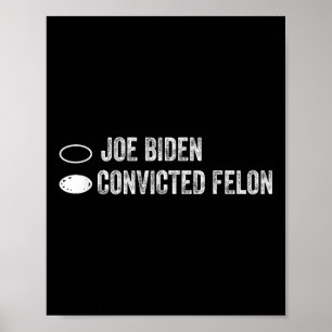 Joe Biden Vs Convicted Felon - Ballot Papper Poster