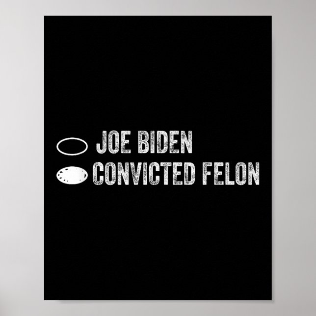 Joe Biden Vs Convicted Felon - Ballot Papper Poster (Framsidan)