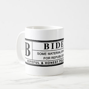 Joe Biden Warning Label Kaffemugg