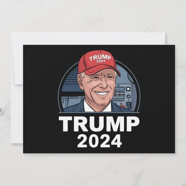 Joe biden Wearing A Trump Hat Inbjudningar (Framsida)