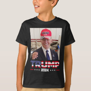 Joe Biden Wearing A Trump Hat T Shirt