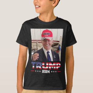 Joe Biden Wearing A Trump Hat T Shirt