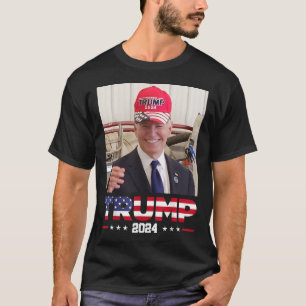 Joe Biden Wearing A Trump Hat T Shirt