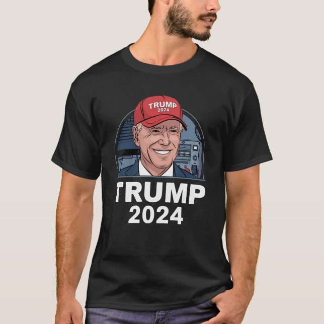 Joe biden Wearing A Trump Hat T Shirt (Framsida)