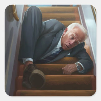 Joe Bidens Luft Force One Oopsie Sticke Fyrkantigt Klistermärke