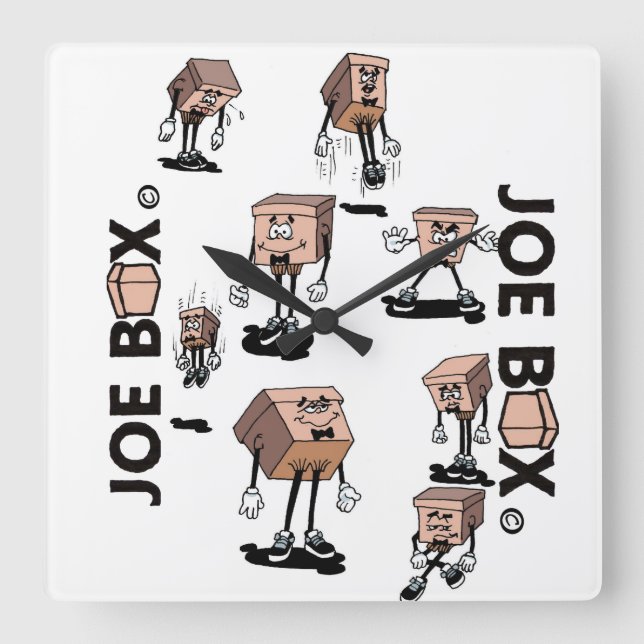 Joe box i roligtens klockruta fyrkantig klocka (Framsida)