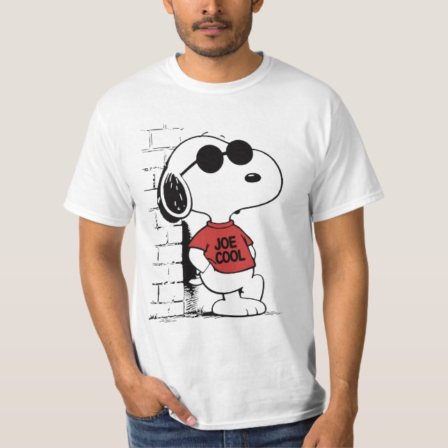 Joe Cool Snoopy T-Shirt Design | Cool Cartoon  (Framsida)