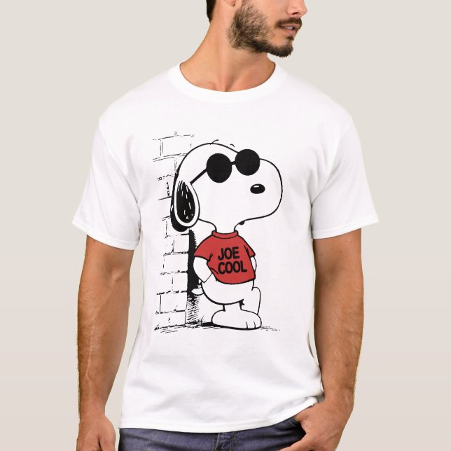 Joe Cool Snoopy T-Shirt Design | Cool Cartoon  (Framsida)