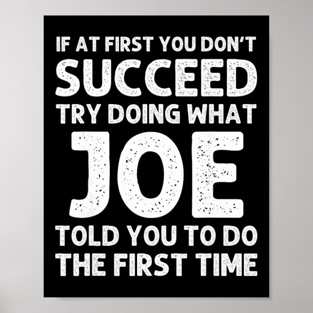 Joe Gift Name Personalized Birthday Funny Christma Poster (Framsidan)