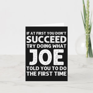 Joe Gift Namn Personlig Birthday Funny Christma Kort