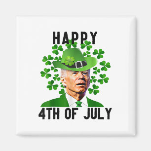Joe Glad 4:e Juli Förvirrad Rolig Biden St Patr Magnet