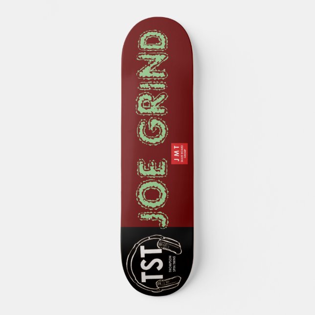 JOE GRIND/JMTSKATEBOARDS MINI SKATEBOARD BRÄDA 18,5 CM (Framsida)