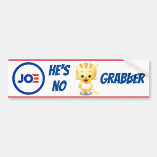 Joe, han är inte P***Y Grabber Bumper Sticker Bildekal