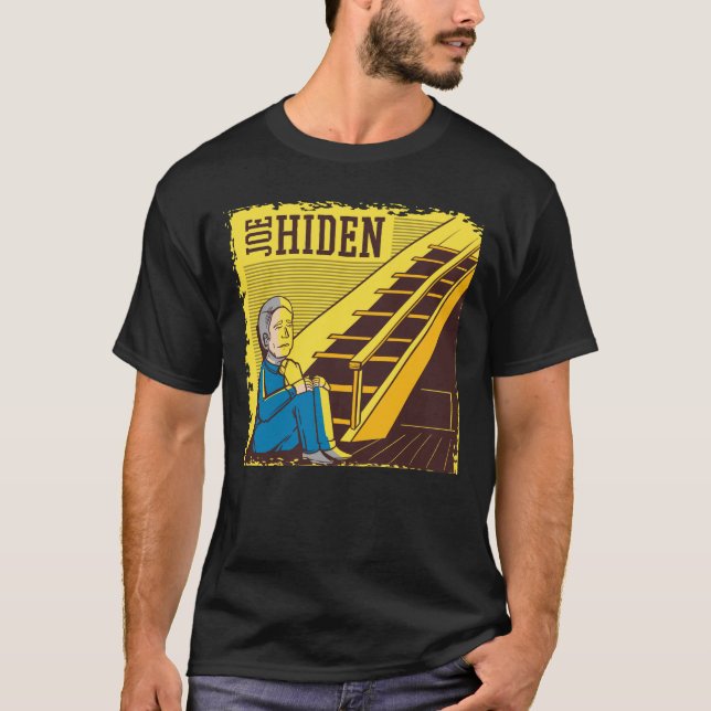 Joe Hiden Biden Hidin Donald Trump, Republican MAG T Shirt (Framsida)