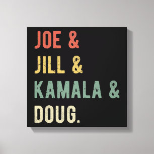Joe & Jill & Kamala & Doug I Canvastryck