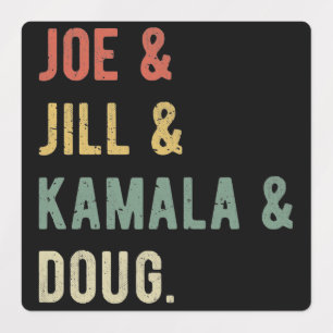 Joe & Jill & Kamala & Doug I Klistermärke