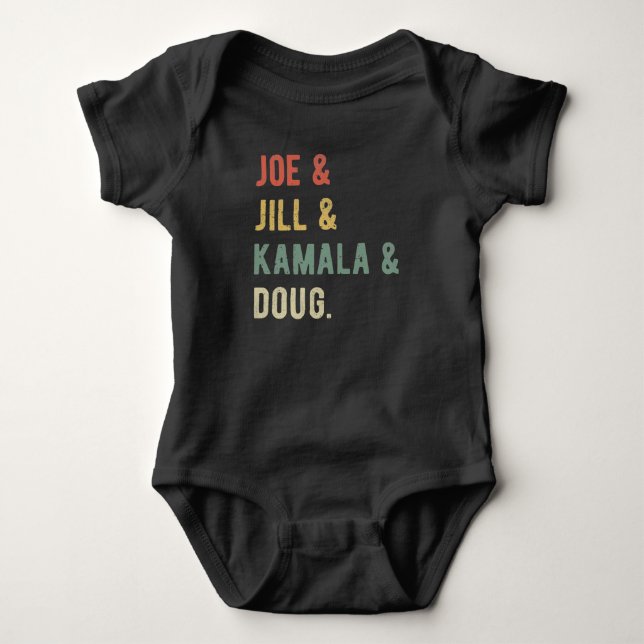 Joe & Jill & Kamala & Doug I T Shirt (Framsida)