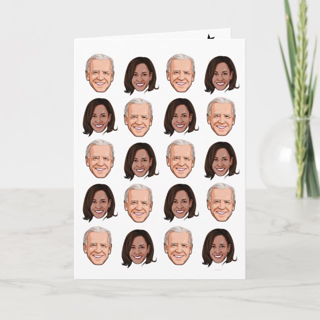 Joe & Kamala Firande Kort (Framsida)