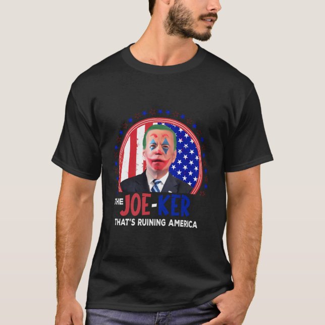 Joe-Ker som ruckar Amerika-slöjan T Shirt (Framsida)