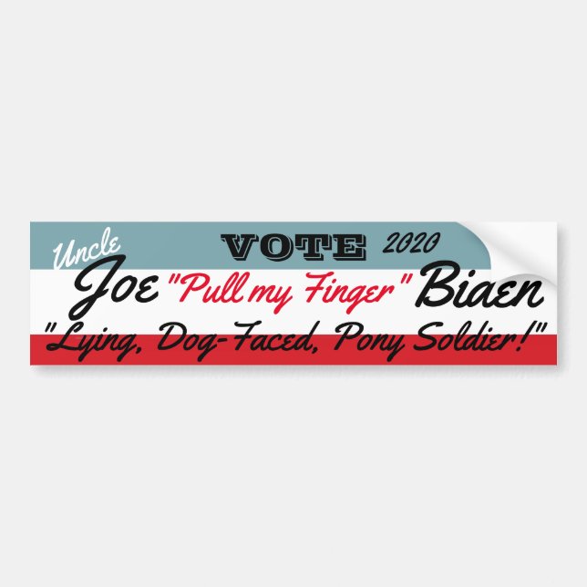 Joe "Ljuger Hund-face "Biden Bildekal (Framsidan)