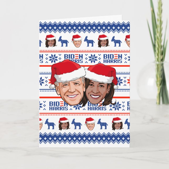Joe och Kamala julfirar Kort (Framsida)