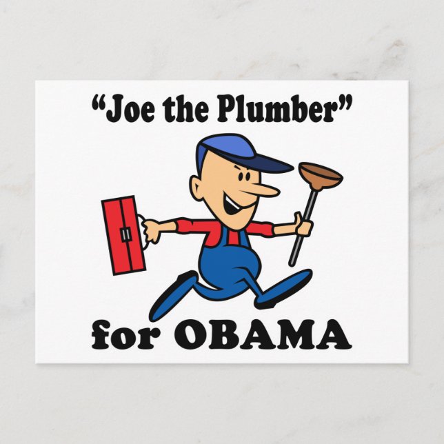 Joe Plumber for Obama Vykort (Framsida)