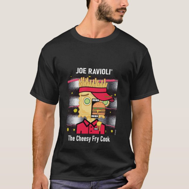 Joe Ravioli Cheesy Fry Cook T Shirt (Framsida)