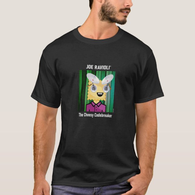 Joe Ravioli The Cheesy Codebreaker T Shirt (Framsida)