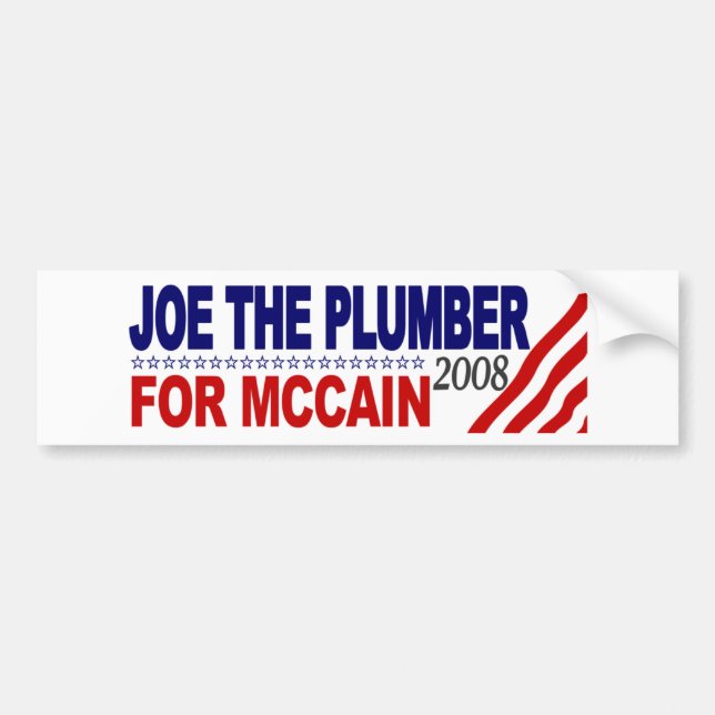 Joe rörmokaren för McCain Bildekal (Framsidan)