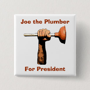 Joe rörmokaren för president knapp