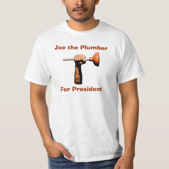 Joe rörmokaren för president tee (Framsida)