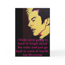 Joe Strummer Kassan 80's Blank Greeting Card