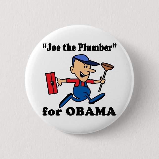 Joe the Plumber för Obama Knapp (Framsida)