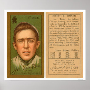 Joe Tinker Unge Baseball 1911 Poster