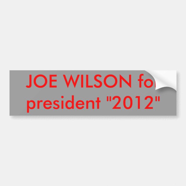 JOE WILSON för presidenten "2012 ", Bildekal (Framsidan)
