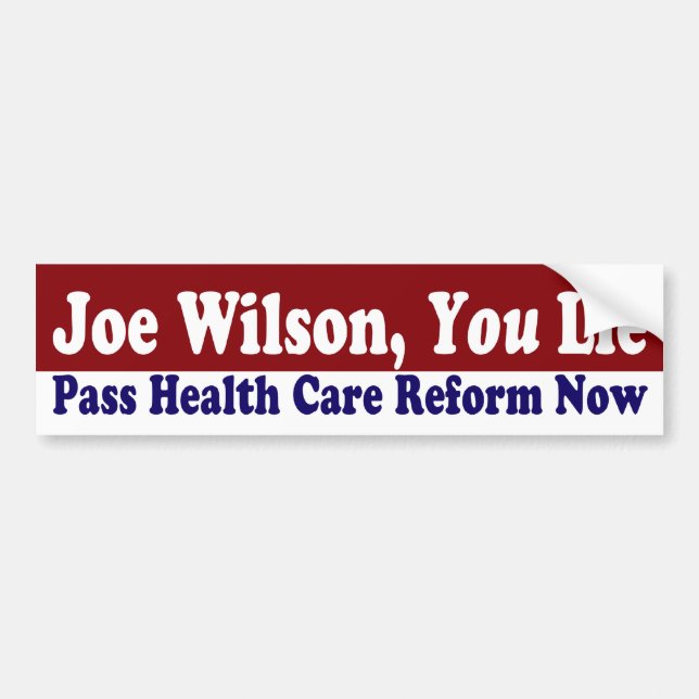 Joe Wilson, ljuger du bildekalet Bildekal (Framsidan)