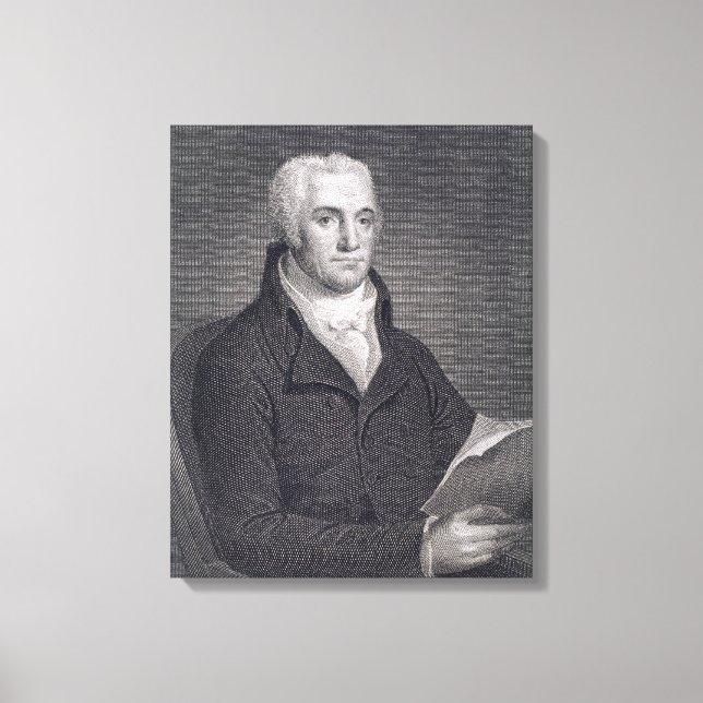 Joel Barlow (1754-1812), graverad av Asher Brown D Canvastryck (Framsida)