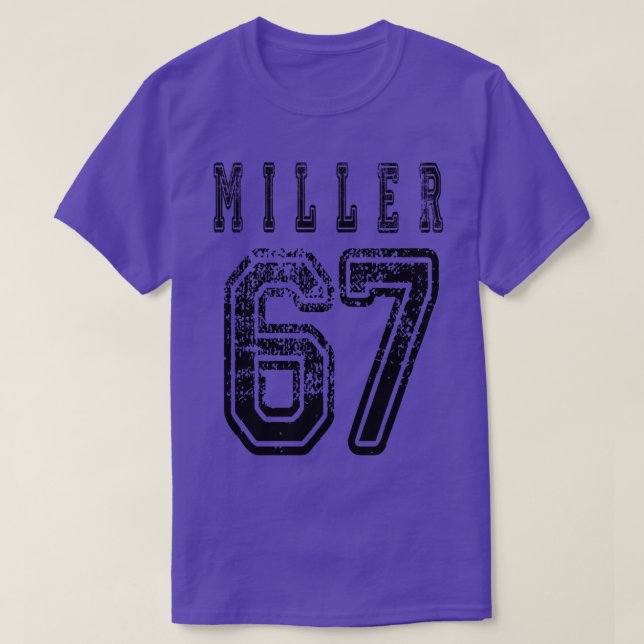 Joel MILLER 67 College Stil TV Show Version T Shirt (Design framsida)